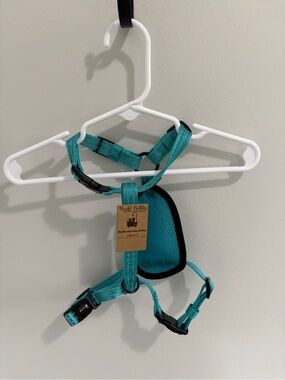 Teal Reflective Dog Harness
